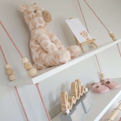 2 Tier Nursery Shelf with Clothes Rail, White Shelf with Rail, Girl’s Nursery, Baby Girl, Pink Nursery, Blush Pink, Nursery Shelves, Kid's Shelf, Double Swing Rope Shelf, Hanging Shelf, Nordic Style Hanging Shelf, Swing Shelf, Baby Clothes Rail, Boho Nursery Decor, Nursery White Shelf, Bedroom Shelf, 60cm White 2 Tier 8 2 Tier Nursery Shelf with Clothes Rail, White Shelf with Rail, Girl’s Nursery, Baby Girl, Pink Nursery, Blush Pink, Nursery Shelves, Kid's Shelf, Double Swing Rope Shelf, Hanging Shelf, Nordic Style Hanging Shelf, Swing Shelf, Baby Clothes Rail, Boho Nursery Decor, Nursery White Shelf, Bedroom Shelf, 60cm White 2 Tier 8