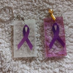 Awareness Ribbon Resin Key ring or Pendant