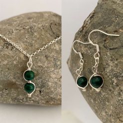 Malachite Jewellery Set
