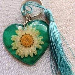 Large Resin Heart Key Ring