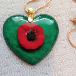 Large Resin Heart Pendant