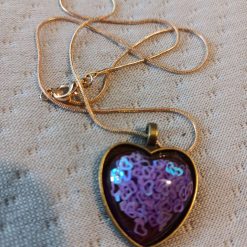 Resin  Purple Heart Pendant