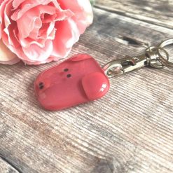 Pig keyring, animal lover gift, gift for her, gift for mum, farmyard animal, letterbox hug, Fused Glass, sentimental keepsake 7 Pig keyring, animal lover gift, gift for her, gift for mum, farmyard animal, letterbox hug, Fused Glass, sentimental keepsake 7