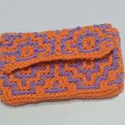 Mosaic Card holder with snap fastening