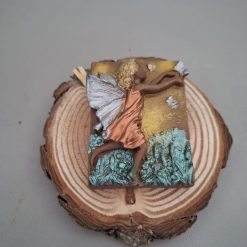 Handmade angel chocolate slab