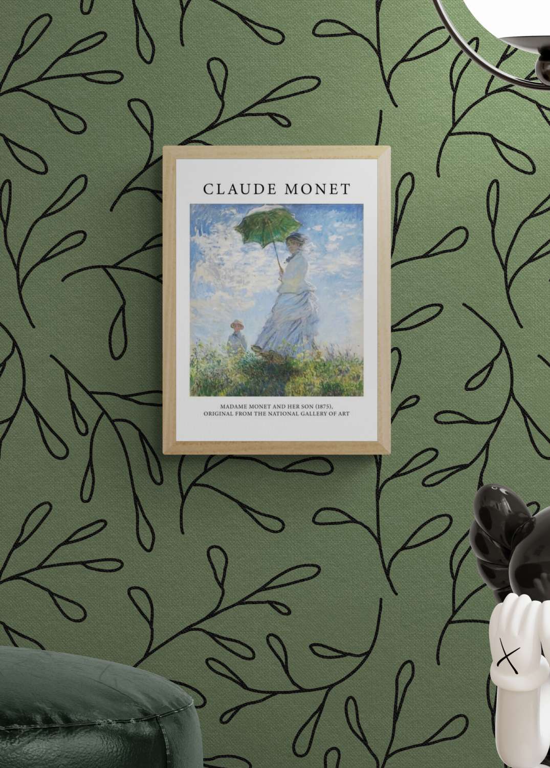 Madame Monet and her son by Monet, print Madame Monet and her son by Monet, print