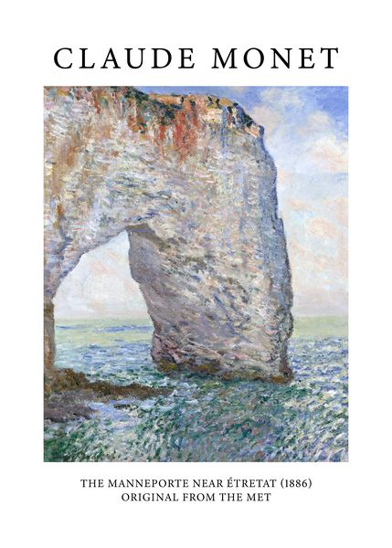 The Manneporte Near Etretat by Monet, print The Manneporte Near Etretat by Monet, print