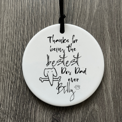 Best dog Dad gift for Fathers Day, Personalised keepsake gift for Dad, Gift from dog, Hanging ceramic ornament, Letterbox gift for him 5 Best dog Dad gift for Fathers Day, Personalised keepsake gift for Dad, Gift from dog, Hanging ceramic ornament, Letterbox gift for him 5