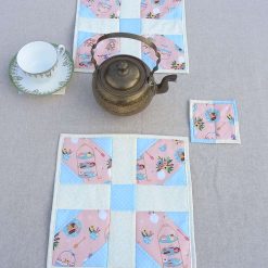 Patchwork placemat and coaster set. 3