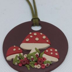 Toadstool Forest Polymer Clay Pendant 1 Toadstool Forest Polymer Clay Pendant 1