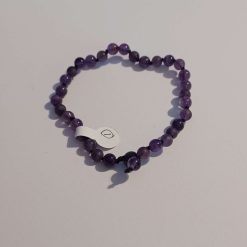 Knotted crystal bead Anklet Amethyst