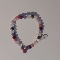 Knotted crystal bead Anklet Amethyst