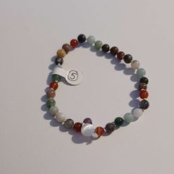 Knotted crystal bead Anklet Amethyst