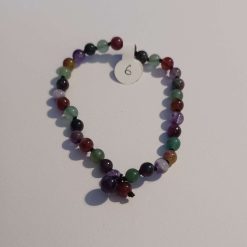 Knotted crystal bead Anklet Amethyst
