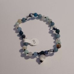 Knotted crystal bead Anklet Amethyst