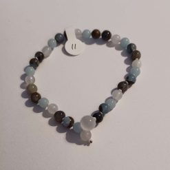 Knotted crystal bead Anklet Amethyst