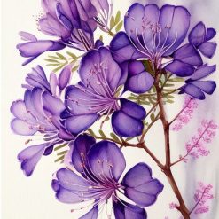 Watercolour flowers No. 1, print