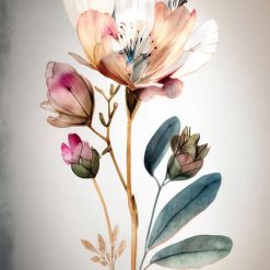 Watercolour flowers No. 1, print