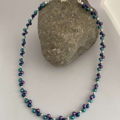 Blue and Purple Beaded Necklace 2 Blue and Purple Beaded Necklace 2