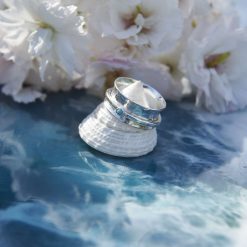 Silver Spinner Ring With Turquoise