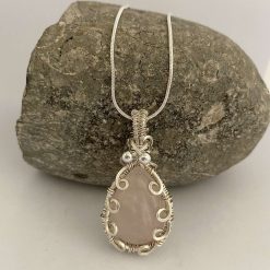 Pink Crystal Wrapped Necklace