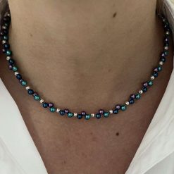 Blue and Purple Beaded Necklace 1 Blue and Purple Beaded Necklace 1