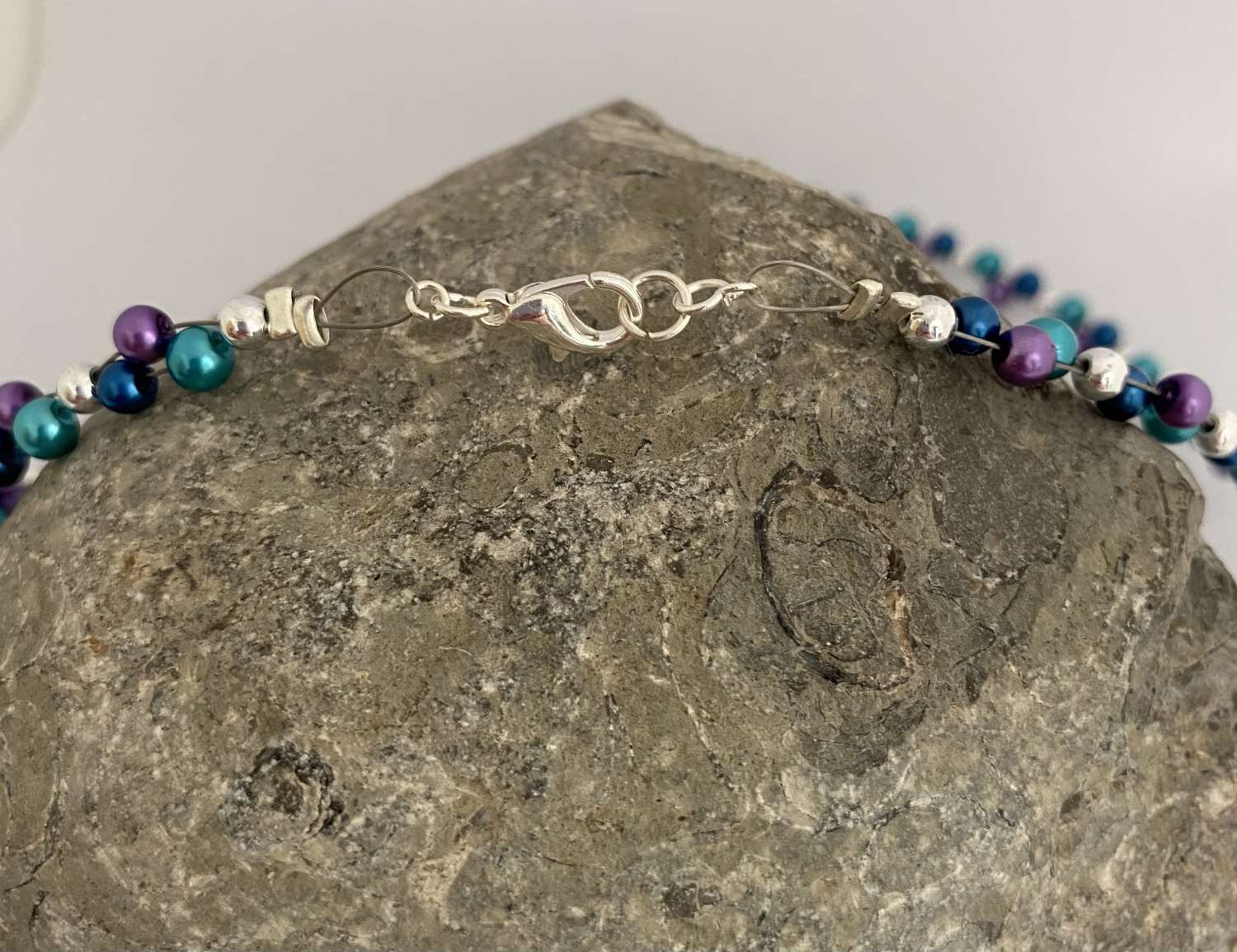 Blue and Purple Beaded Necklace Blue and Purple Beaded Necklace