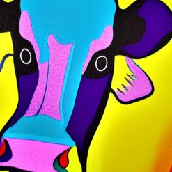 Colourful abstract cow print