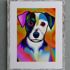 Colourful abstract Jack Russell dog print 1 Colourful abstract Jack Russell dog print 1