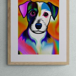 Colourful abstract Jack Russell dog print 2 Colourful abstract Jack Russell dog print 2