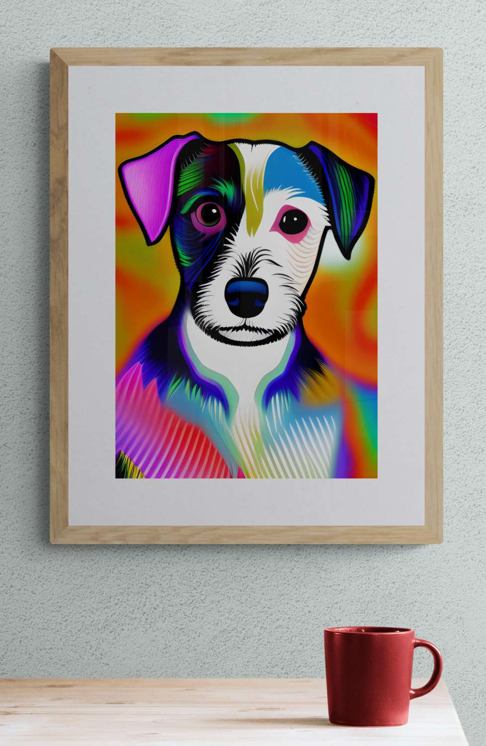 Colourful abstract Scottish long-horned cow print Colourful abstract Scottish long-horned cow print