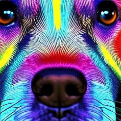 Colourful abstract bear print