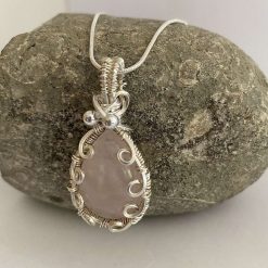 Pink Crystal Wrapped Necklace 6