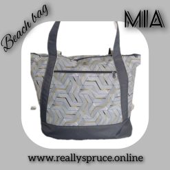 RS006   MIA   -  large tote shoulder bag,beach bag /light grey/