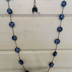 Pretty blue polymer clay necklace 2 Pretty blue polymer clay necklace 4