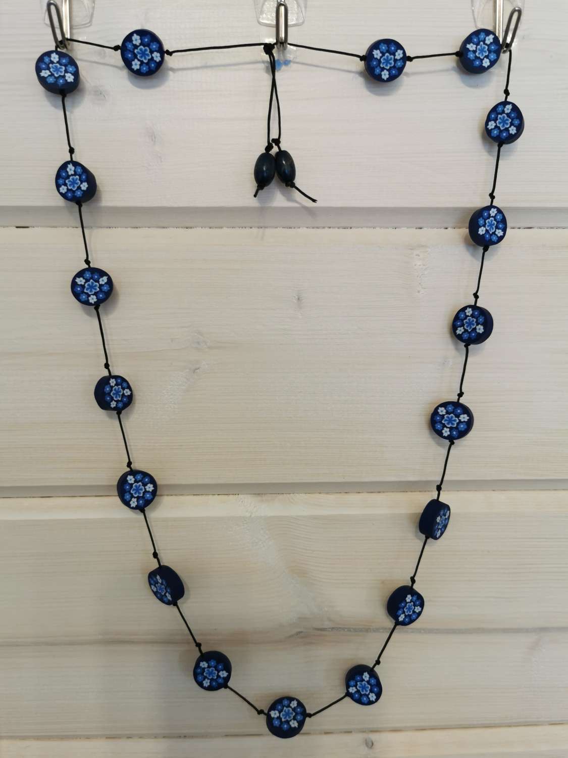 Pretty blue polymer clay necklace Pretty blue polymer clay necklace