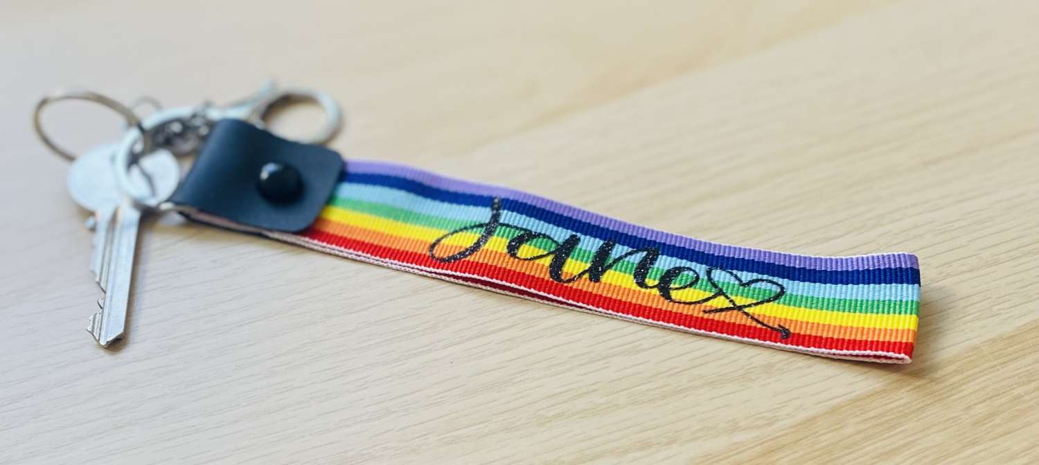 Personalised rainbow keychain/wristlit/key ring Personalised rainbow keychain/wristlit/key ring