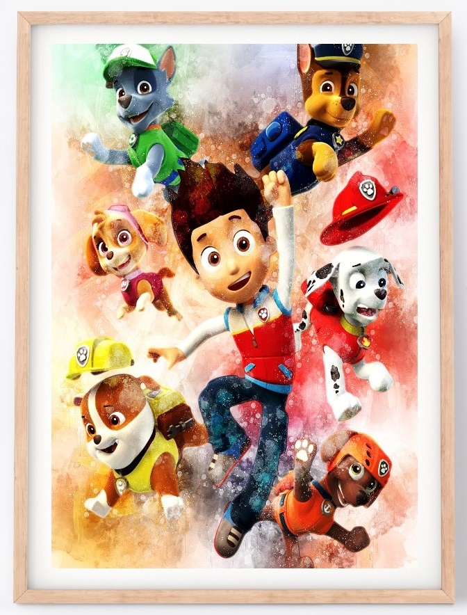 Paw Patrol Watercolour Art Print MadeMe