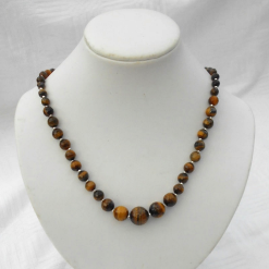 Tigers Eye Graduated Necklace