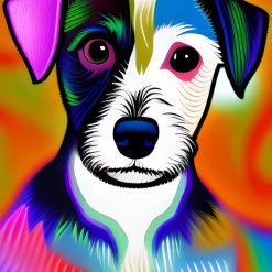 Colourful abstract bear print