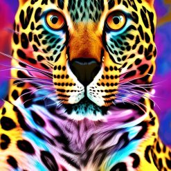 Colourful abstract Mioritic Shepherd Dog print