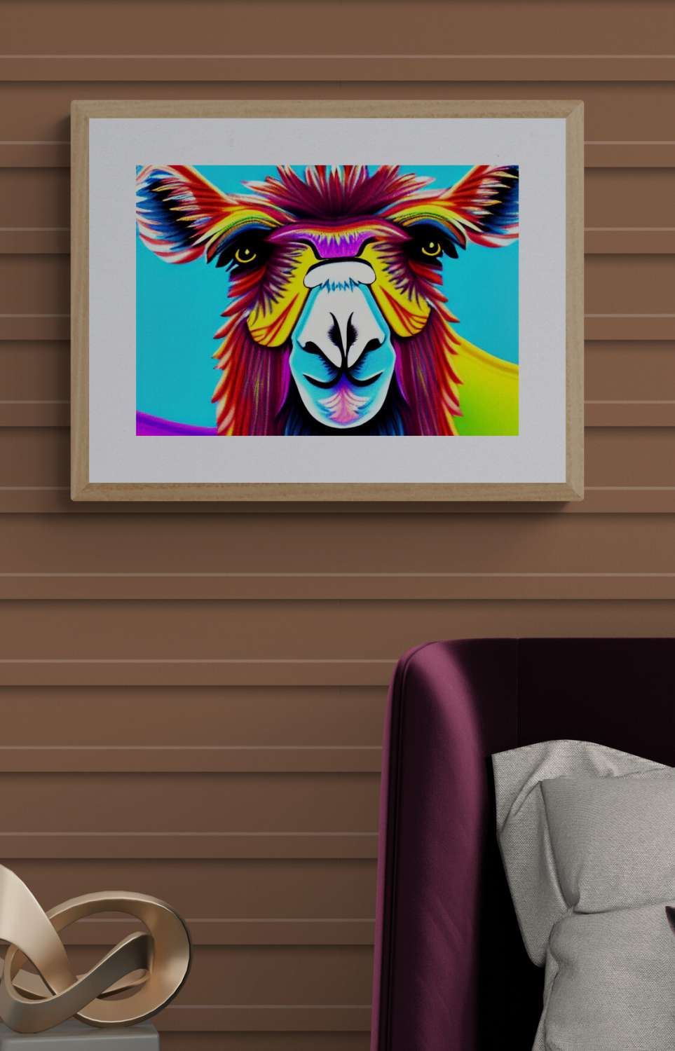 Colourful abstract llama print Colourful abstract llama print