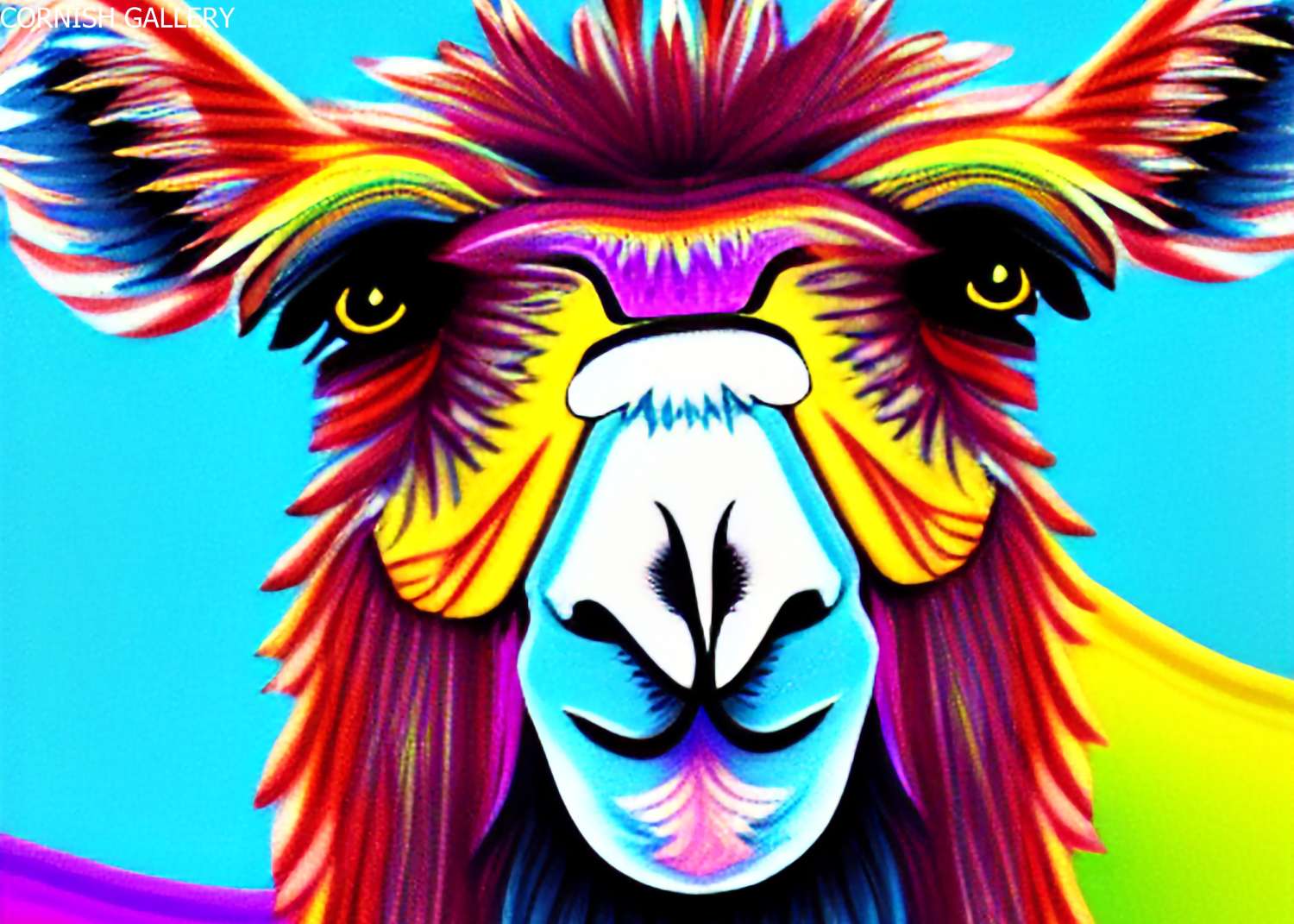 Colourful abstract Mioritic Shepherd Dog print Colourful abstract Mioritic Shepherd Dog print