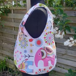 Upcycled boho slouch bag