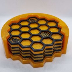Resin Bee Coaster Set 8