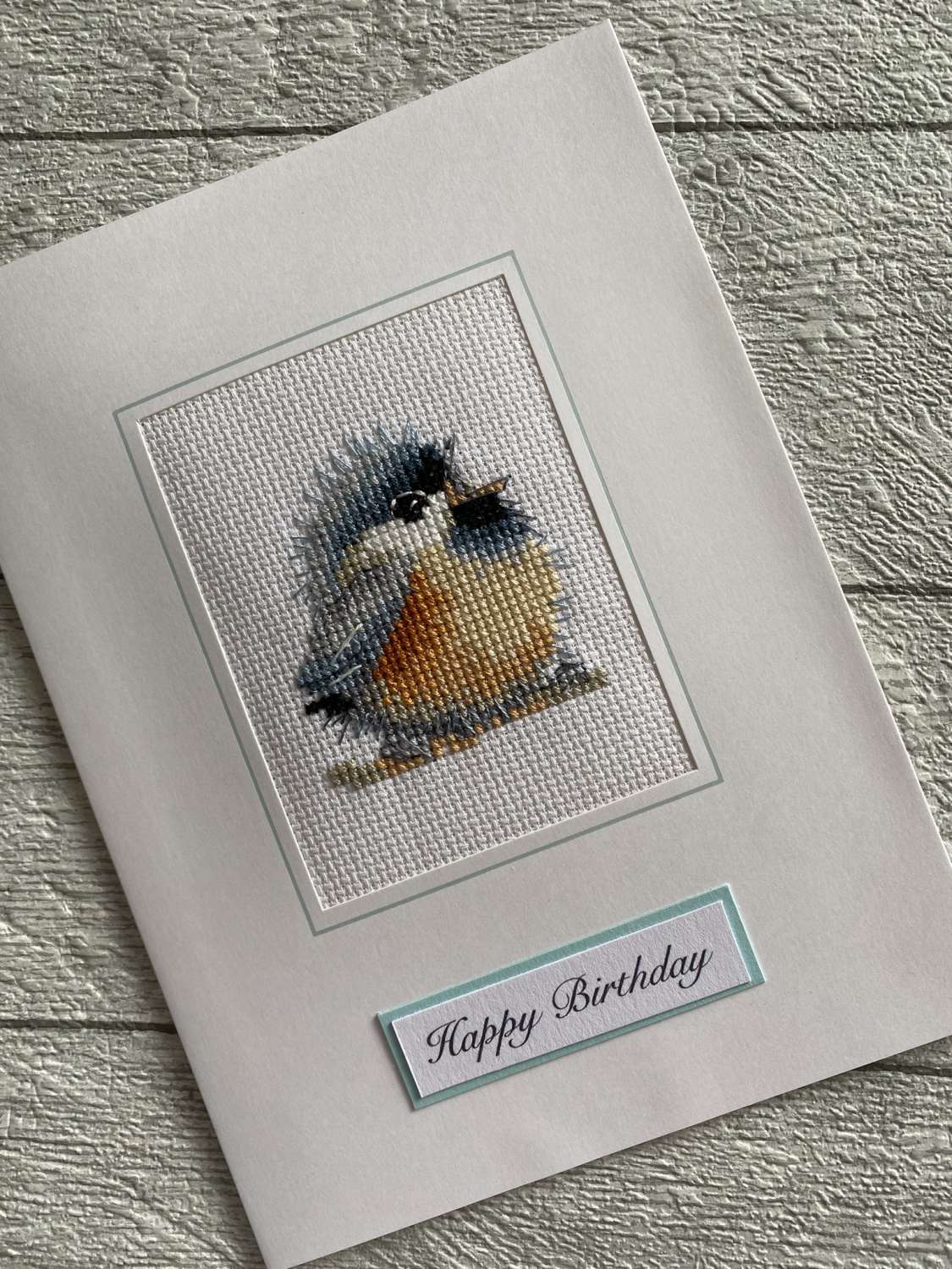 Cross stitch greetings card (free p&p) MadeMe