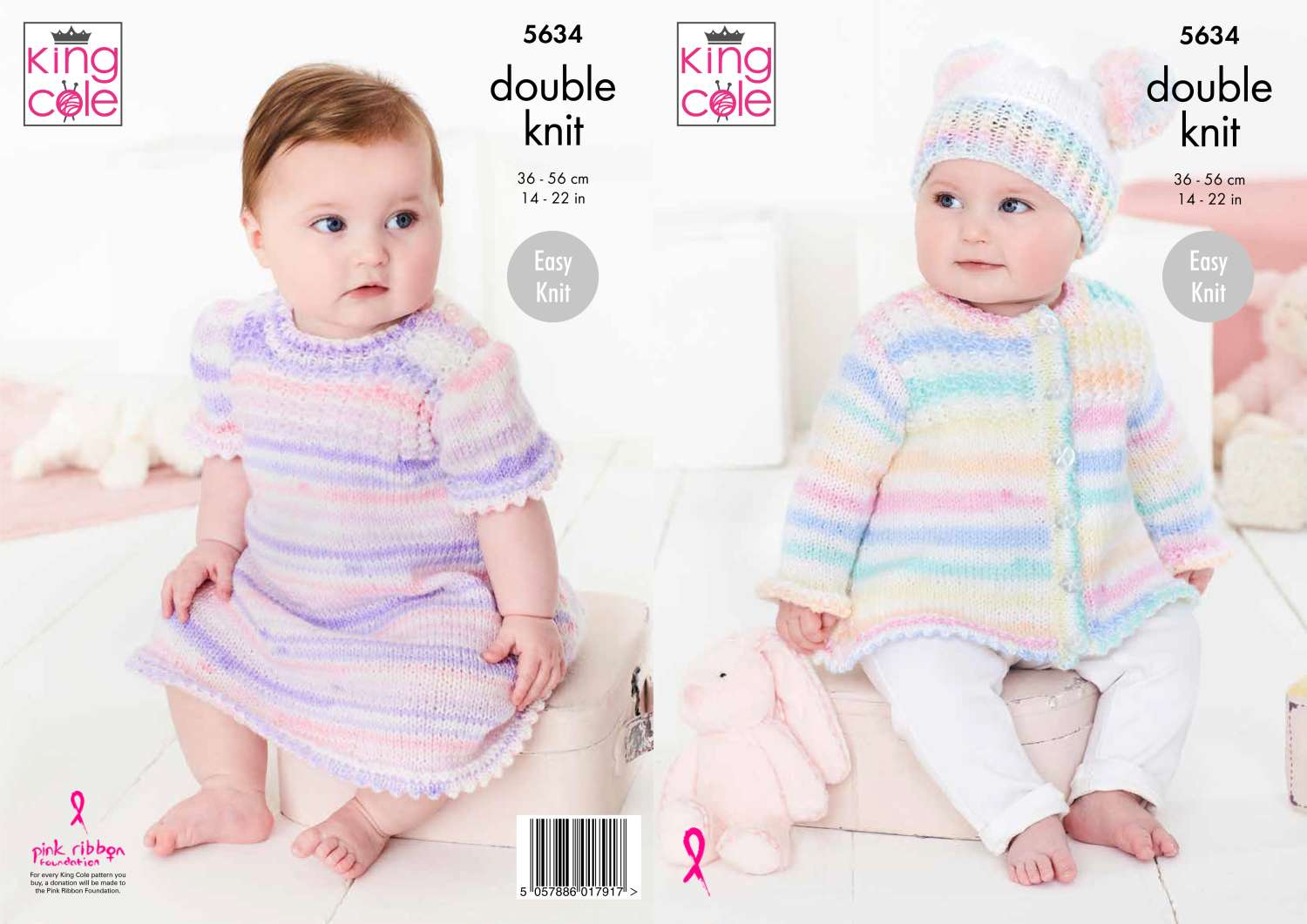 King Cole knitting pattern 5634 to knit baby set in DK MadeMe