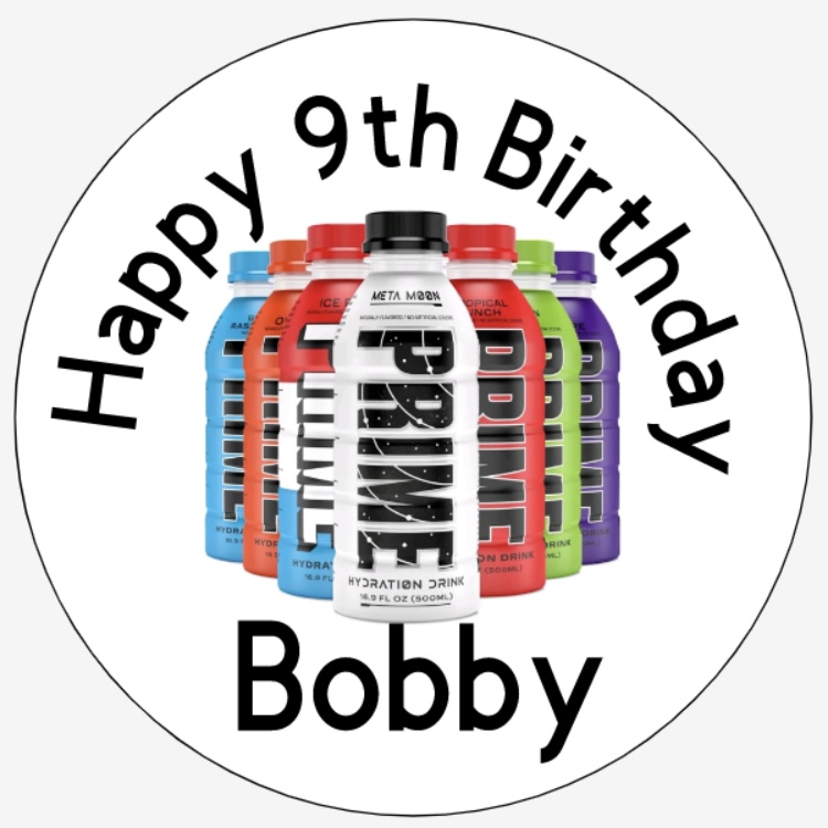 Prime Bottle Personalised Party Stickers MadeMe