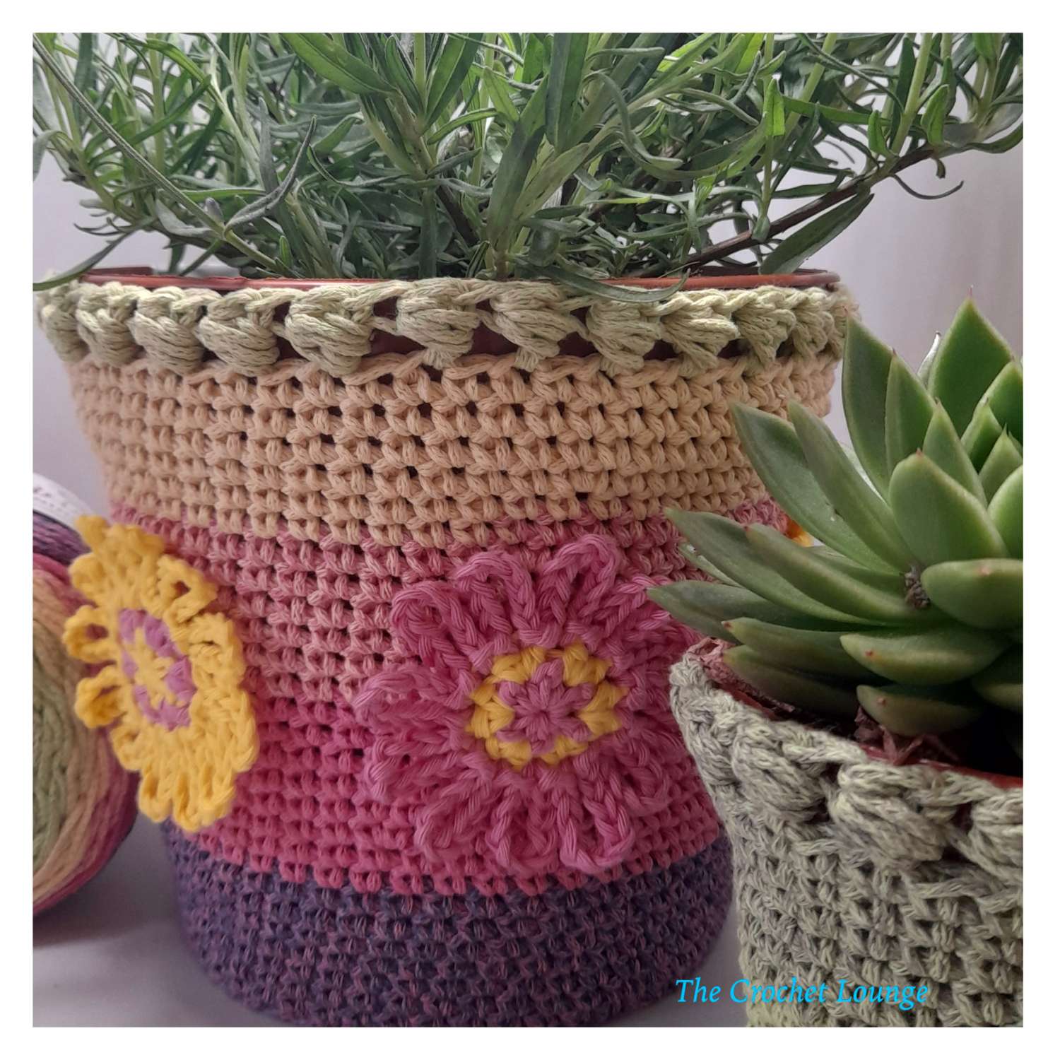 Daisy Pots Crochet Plant Pot Covers Pattern MadeMe
