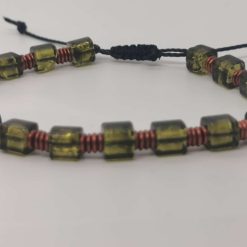 Olive glass bracelet